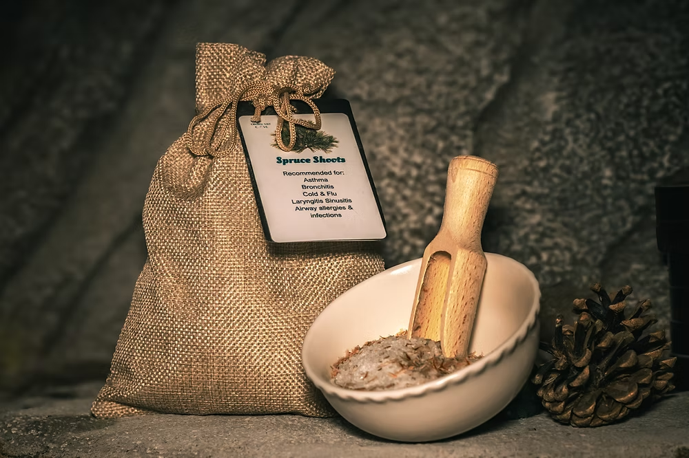 Salt with Fir Buds for Inhalation - Crystal Salt Cave